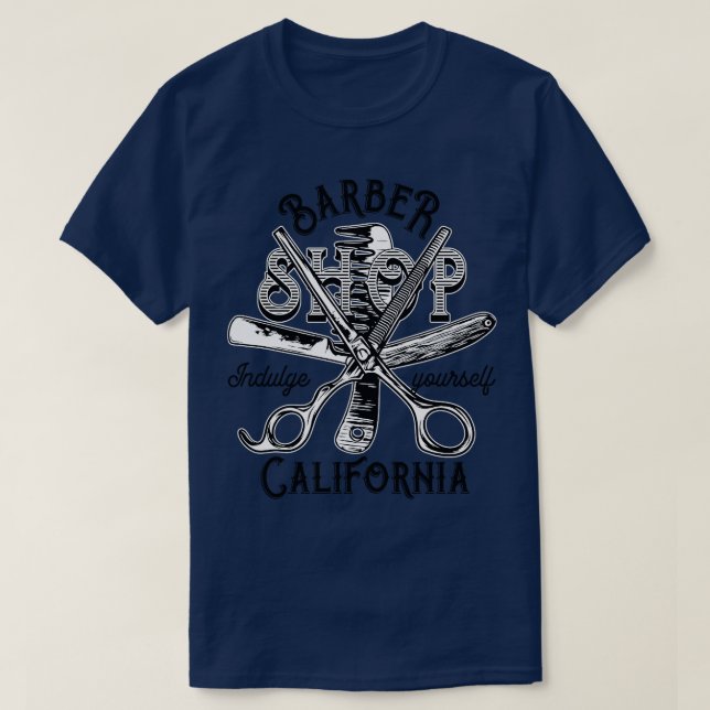 Barber Shop California TShirt (Design Front)