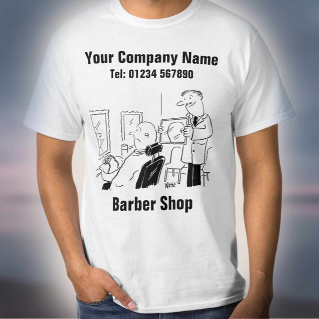 Barber Shop Cartoon to Personalise T-Shirt (Creator Uploaded)
