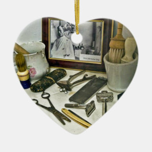 Barber Shop Ceramic Ornament