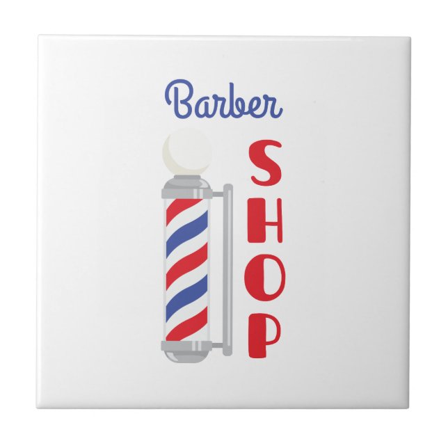 Barber Shop Ceramic Tile (Front)