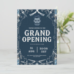 Barber Shop Grand Opening Invitation
