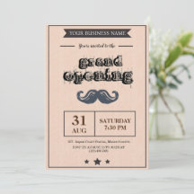 Barber Shop grand opening invitation