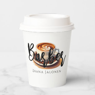 Barber Shop Hair Scissors Stylist Paper Cups