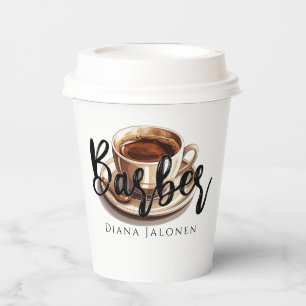 Barber Shop Hair Scissors Stylist Paper Cups