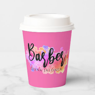 Barber Shop Hair Scissors Stylist Paper Cups
