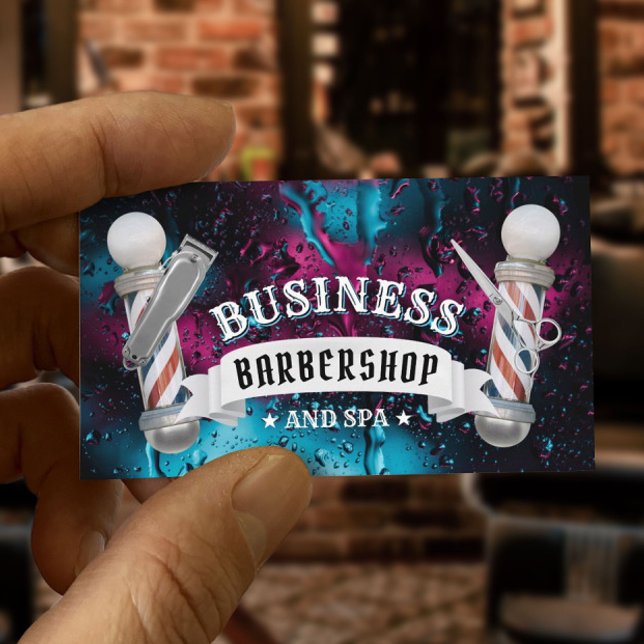 Barber Shop Hair Stylist Barbier Barbershop Business Card (Creator Uploaded)
