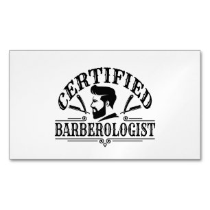 Barber Shop Hair Stylist Professional Barber Magnetic Business Card