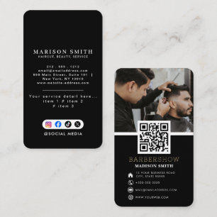 Barber Shop Hair Stylist Professional Barbershop Business Card