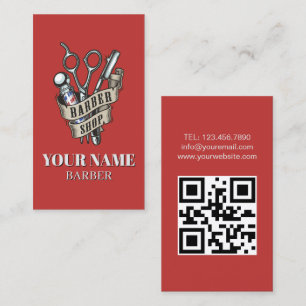 Barber Shop Hair Stylist Professional Barbershop Business Card