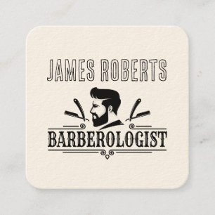 Barber Shop Hair Stylist Professional Barbershop Square Business Card