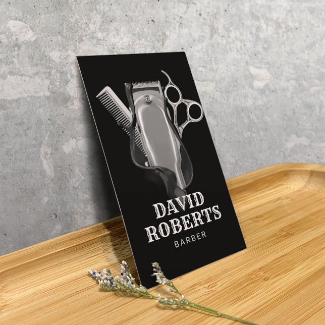 Barber Shop Hairdresser Professional Barbershop Business Card (Creator Uploaded)