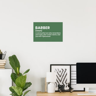 Barber Shop Humour Definition Poster