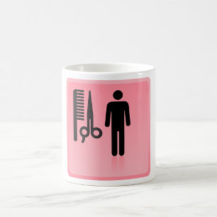 Barber Shop Icon Haircut Comb and Scissors  Coffee Mug