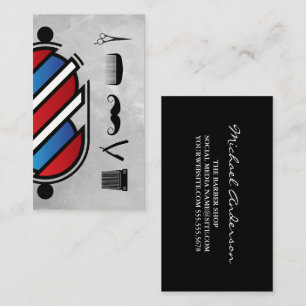 Barber Shop icons   Barber Pole Business Card