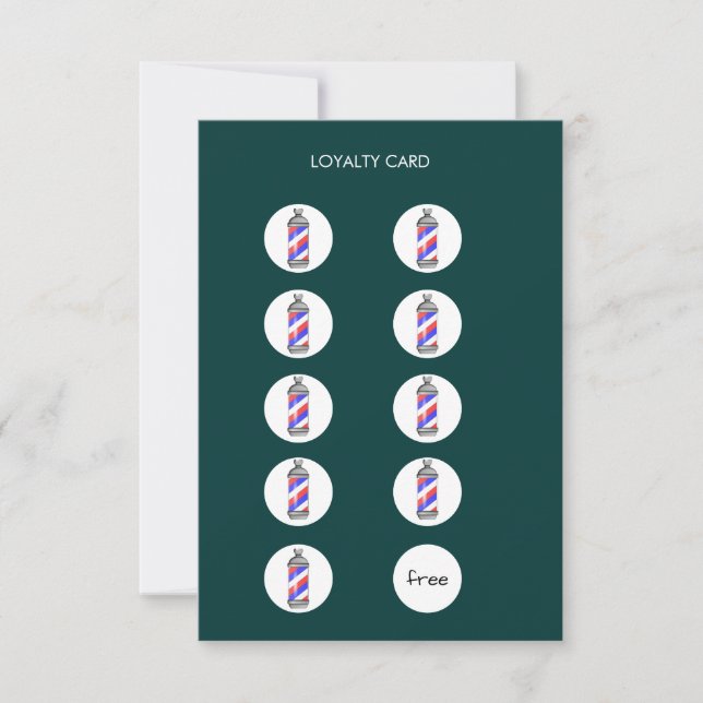 Barber Shop Loyalty Punch Card (Front)