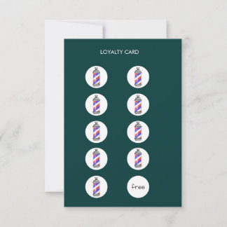 Barber Shop Loyalty Punch Card