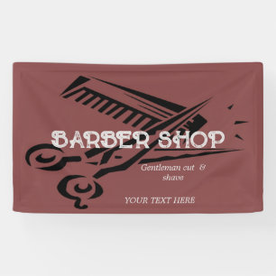 barber shop modern haircut scissor hairdresser banner