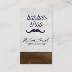 Barber Shop Moustache Business Card