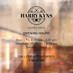 Barber shop opening hours custom