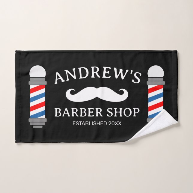 Barber shop pole hand towel for men's hair salon (Hand Towel)