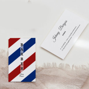 Barber Shop Pole Professional Modern Hairdresser Business Card