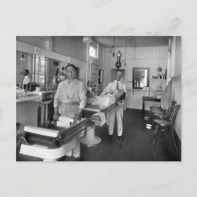 Barber Shop Postcard (Front)