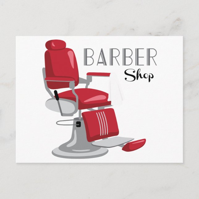 Barber Shop Postcard (Front)