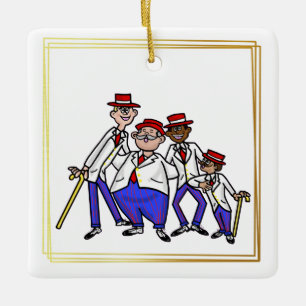 Barber Shop Quartet Christmas Ornament