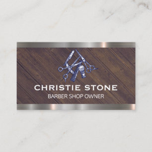 Barber Shop Scissors Accessories Business Card