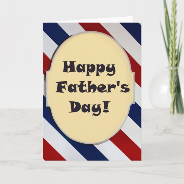 barber shop sign father's day Card (Front)