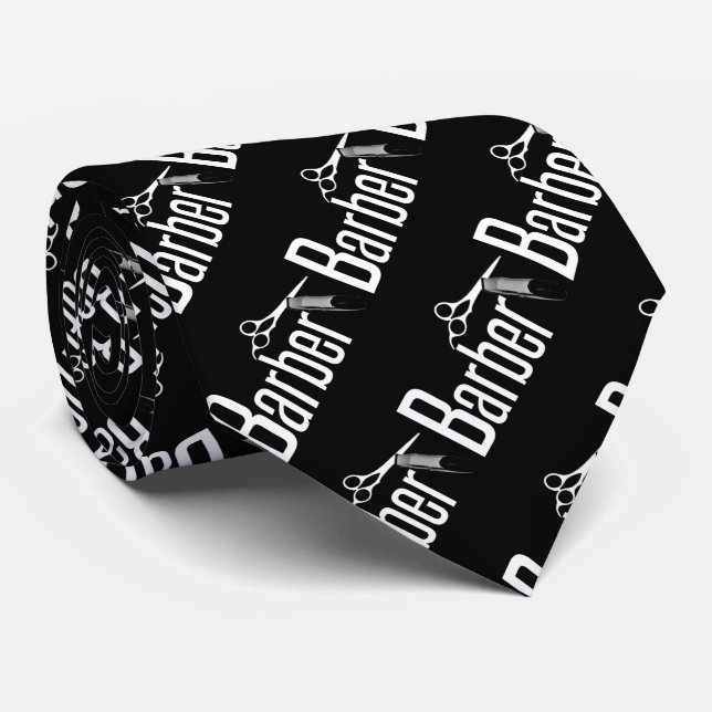 Barber Shop Tools Tie (Rolled)