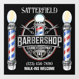 Barber Shop Window Cling