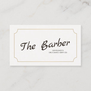 Barber ShopVintage Handwritten Script Business Card