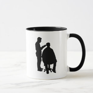 Barber Silhouette Mug  Personalise with Name