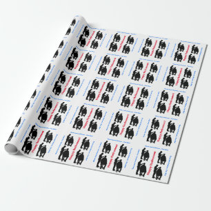 Barber Silhouette Retirement Wrapping Paper