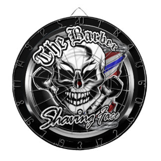 Barber Skull: Shaving Face Dartboard