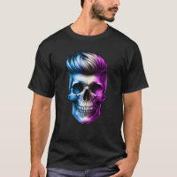 Barber Skull with Fashion Haircuts Hair Stylist
