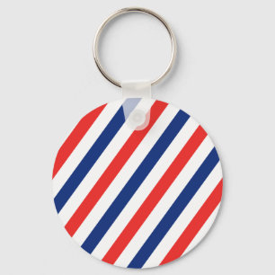 Barber Stripes Key Ring