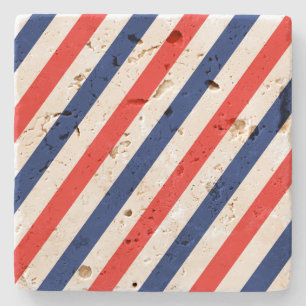 Barber Stripes Stone Coaster