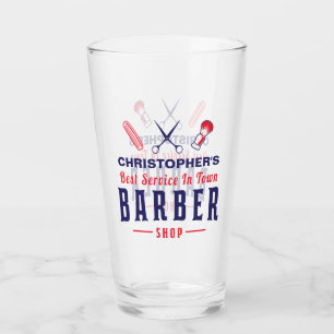 Barber Stylist Barber shop  Pole Monogram Glass