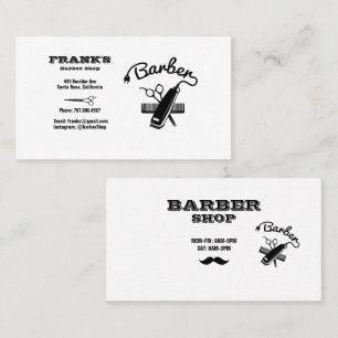 Barber Stylist Scissors Barber Shop Business Card