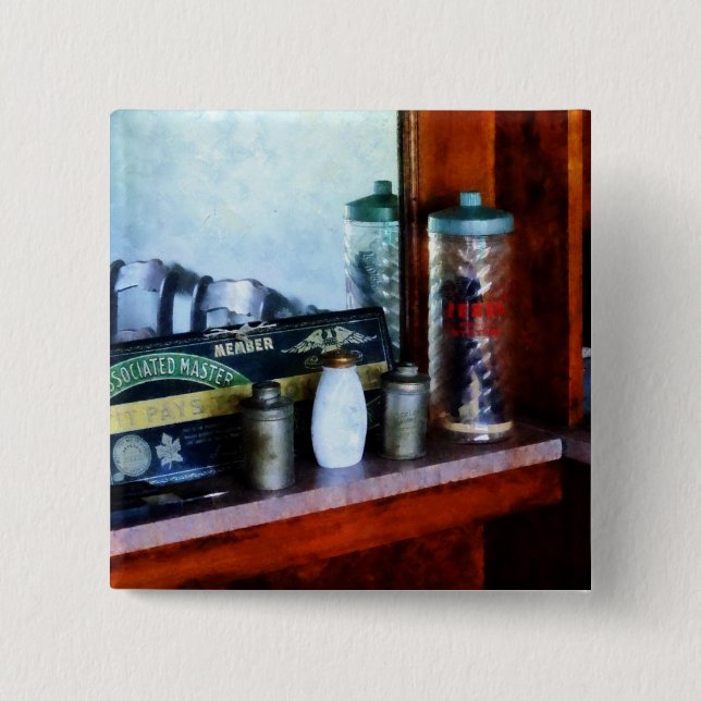 Barber Supplies 15 Cm Square Badge (Front)