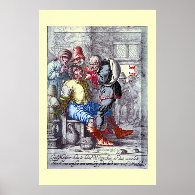 "BARBER SURGEON~MEDIEVAL~ DENTISTRY" POSTER (Front)