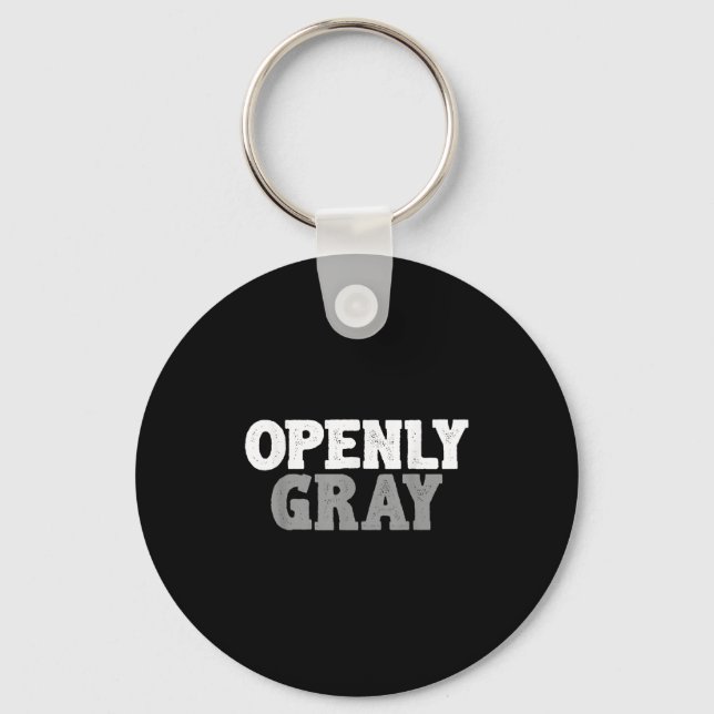Barber Tees Ao Mens Funny &amp; Cute Openly Grey H Key Ring (Front)