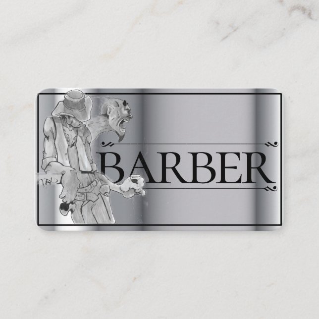 barber Template drawing Business Card (Front)