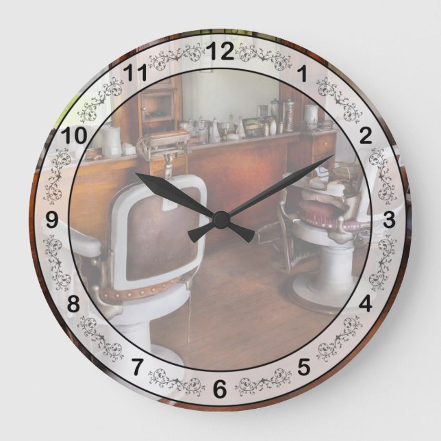 Barber - The Hair Stylist Large Clock (Front)