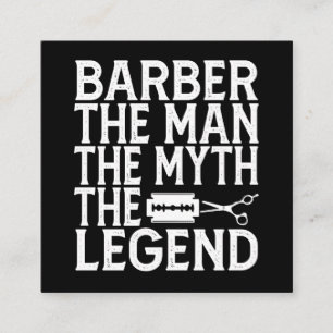 Barber The Man 2024 Square Business Card