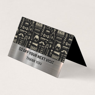 Barber Tools Pattern   Discount Business Card