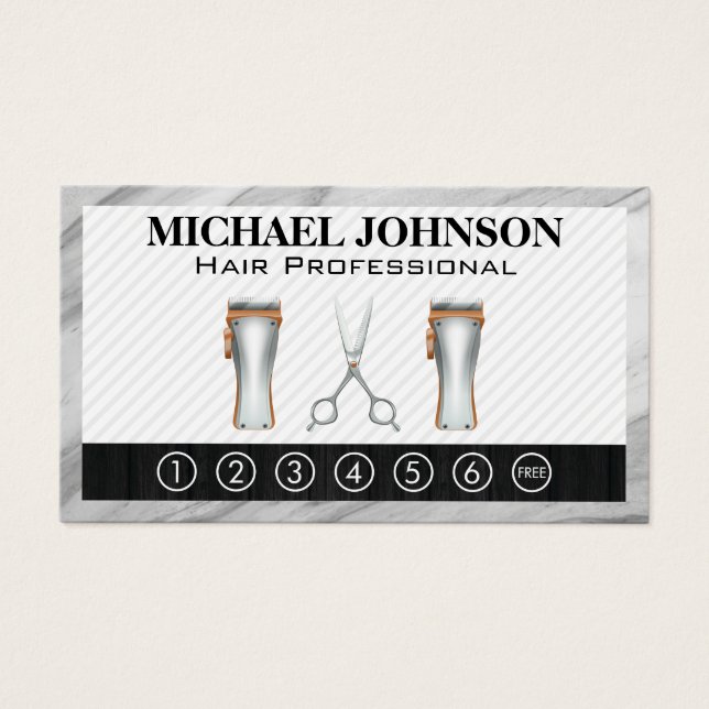 Barber Tools | Punch Card (Front)