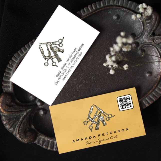 Barber Tools | Qr Code Business Card (Creator Uploaded)
